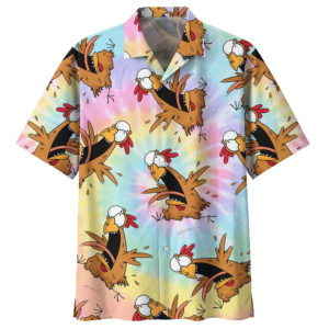 Chicken Colorful Unique Design Unisex Hawaiian Shirt  - Thelegend59