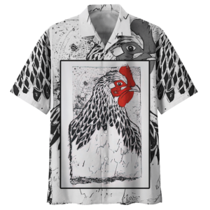 Chicken Gray Amazing Design Unisex Hawaiian Shirt  - Thelegend59