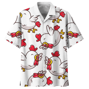 Chicken White Amazing Design Unisex Hawaiian Shirt  - Thelegend59
