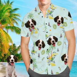 Chinoiserie Hawaiian Shirt With Custom Pet Photo  - Thelegend59
