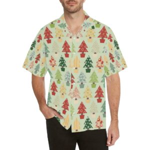 Christmas Tree Pattern Backgroind Men'S All Over Print Hawaiian Shirt  - Thelegend59