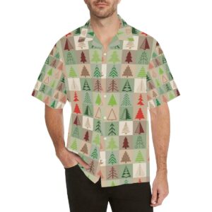 Christmas Tree Pattern Men'S All Over Print Hawaiian Shirt  - Thelegend59