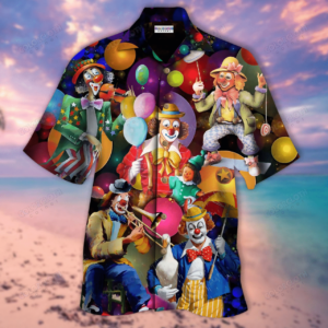 Circus Clown Colorful Vintage Hawaiian Aloha Hawaiian Shirtss  - Thelegend59
