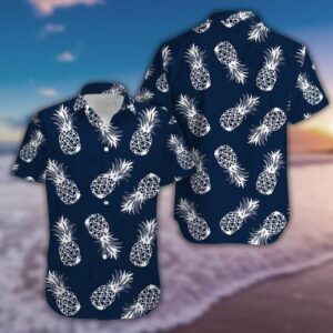 Classic Pineapple Pattern Hawaiian Aloha Hawaiian Shirtss  - Thelegend59
