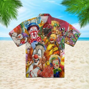Clowns Smile Now Cry Later Halloween Hawaiian Shirt  - Thelegend59