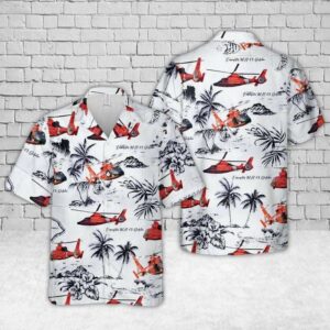 Coast Guard Helicopter Hawaiian Shirts - Beach Shorts  - Thelegend59