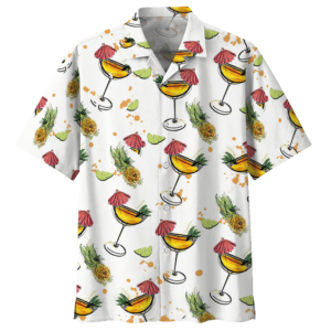 Cocktail  White Amazing Design Unisex Hawaiian Shirt  - Thelegend59