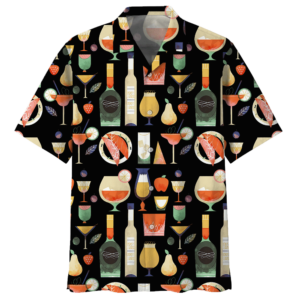 Cocktail Black Awesome Design Unisex Hawaiian Shirt  - Thelegend59