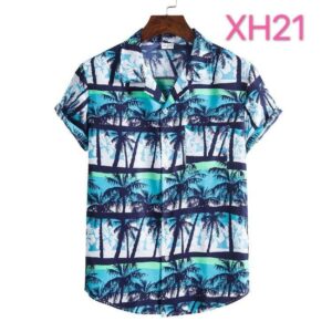 Coconut Tree Blue Amazing Design Unisex Hawaiian Shirt  - Thelegend59