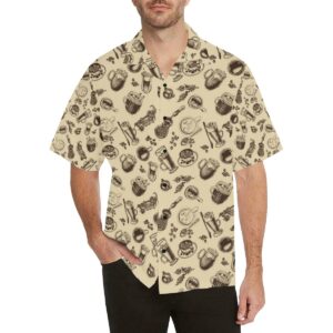Coffee Pattern Print Design Hawaiian Shirt  - Thelegend59