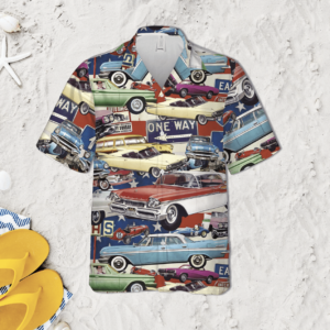 Colorful American El Camino Car Vintage Retro Hawaiian Aloha Hawaiian Shirtss  - Thelegend59