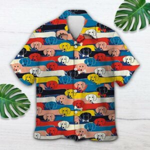 Colorful Dachshund Unisex Hawaiian Shirts  - Thelegend59
