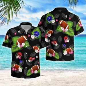 Colorful Football Hawaiian Shirtsummer Ibe Tropical Hawaiian Aloha Hawaiian Shirts  - Thelegend59