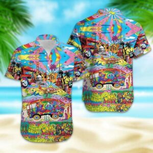 Colorful Hippie Feeling Groovy Hawaiian Aloha Hawaiian Shirtss  - Thelegend59