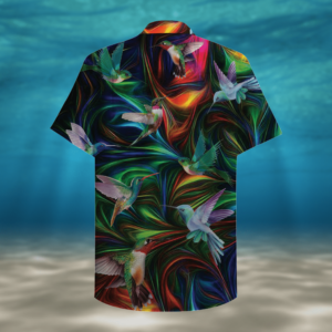 Colorful Hummingbird Hawaiian Aloha Hawaiian Shirtss  - Thelegend59