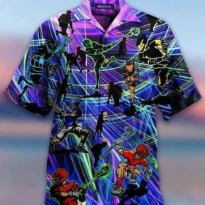Colorful Lacrosse Player Hawaiian Aloha Hawaiian Shirtss  - Thelegend59