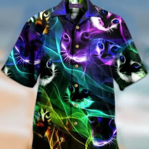 Colorful Light Hawaiian Aloha Hawaiian Shirtss For Cat Lovers  - Thelegend59
