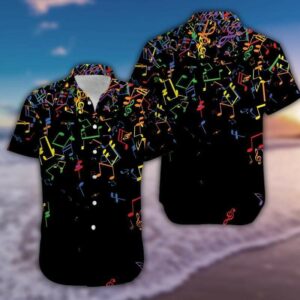 Colorful Music Notes Hawaiian Aloha Hawaiian Shirtss  - Thelegend59