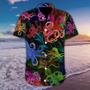 Colorful Octopus Tropical Full Printing Hawaiian Shirts  - Thelegend59