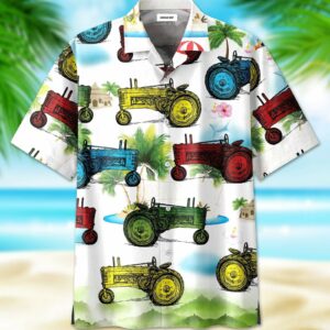 Colorful Tractor Unisex Hawaiian Aloha Hawaiian Shirtss  - Thelegend59