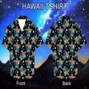Colorful Turtle Pattern Hawaiian Aloha Hawaiian Shirts  - Thelegend59