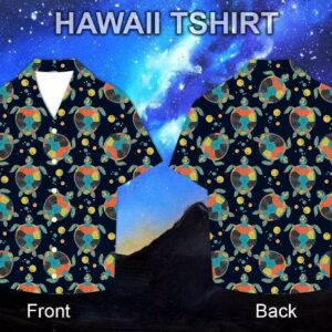 Colorful Turtle Pattern Hawaiian Aloha Hawaiian Shirtss  - Thelegend59