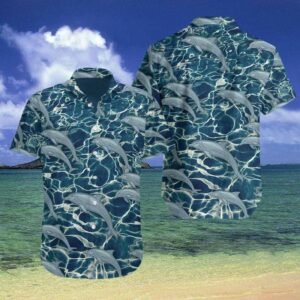 Cool Ocean Dolphin Lover Tropical Hawaiian Shirts 3D  - Thelegend59