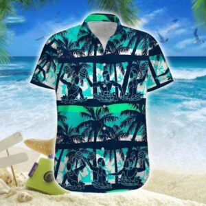 Cool Water Polo Time Coconut Tree Tropical Blue Hawaiian Aloha Hawaiian Shirtss  - Thelegend59