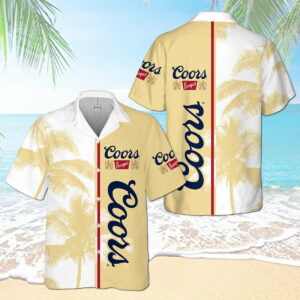 Coors Banquet Palm Tree All Over Print 3D Aloha Summer Beach Hawaiian Shirt  - Thelegend59