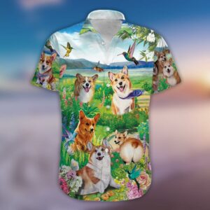 Corgi Cute Dog Unisex Hawaiian Aloha Hawaiian Shirtss  - Thelegend59