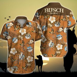 Cover Your Body With Amazing Duck With Tlmus Busch Light Hawaiian Graphic Print Short Sleeve  - Thelegend59