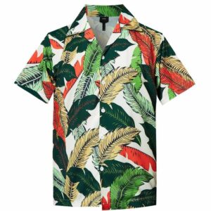 Cover Your Body With Amazing Mens Hawaiian Shirt Summer Leaf Printing  - Thelegend59