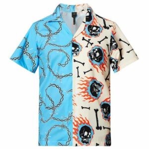Cover Your Body With Amazing Mens Hawaiian Shirts Skull Printing  - Thelegend59