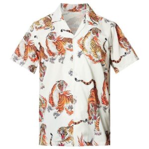 Cover Your Body With Amazing Mens Hawaiian Shirts Tiger Printed  - Thelegend59