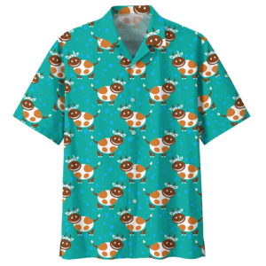 Cow Blue Amazing Design Unisex Hawaiian Shirt  - Thelegend59