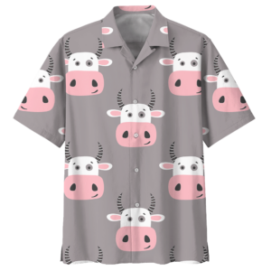 Cow Gray Awesome Design Unisex Hawaiian Shirt  - Thelegend59