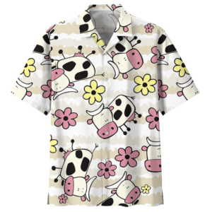 Cow White Amazing Design Unisex Hawaiian Shirt  - Thelegend59