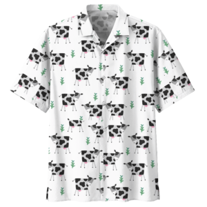 Cow White Unique Design Unisex Hawaiian Shirt  - Thelegend59