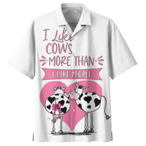 Cow White Unique Design Unisex Hawaiian Shirt  - Thelegend59