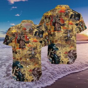 Cowboy Skull Hawaiian Aloha Hawaiian Shirtss  - Thelegend59