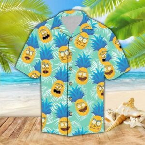 Crazy Funny Pineapple Summer Vibe Tropical Hawaiian Aloha Hawaiian Shirtss  - Thelegend59