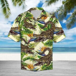 Crocodile Alligator Tropical Unisex Hawaiian Shirts  - Thelegend59