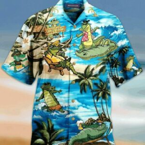 Crocodile Summer Multicolor Best Design Hawaiian Shirt  - Thelegend59