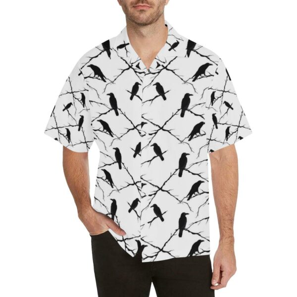 Crow Pattern Background Men'S All Over Print Hawaiian Shirt  - Thelegend59