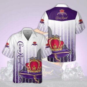 Crown Royal All Over Print 3D Pinstripe Aloha Summer Beach Hawaiian Shirt  - Thelegend59