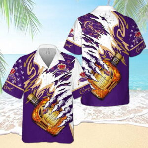Crown Royal Claws Usa Flag Pattern All Over Print 3D Aloha Summer Beach Hawaiian Shirt  - Thelegend59