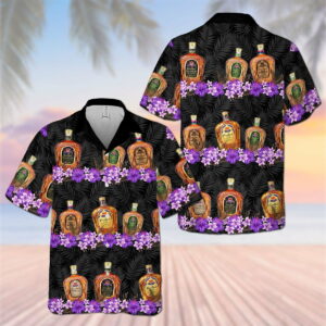 Crown Royal Collections All Over Print 3D Flowery Aloha Summer Beach Hawaiian Shirt  - Thelegend59