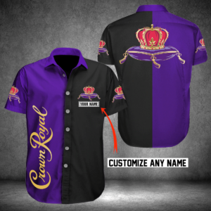 Crown Royal Custom Name 2 Hawaiian Graphic Print Short Sleeve  - Thelegend59