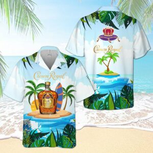 Crown Royal Paradise Island All Over Print 3D Aloha Summer Beach Hawaiian Shirt  - Thelegend59
