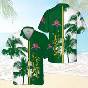 Crown Royal Regal Apple Palm Tree All Over Print 3D Aloha Summer Beach Hawaiian Shirt  - Thelegend59